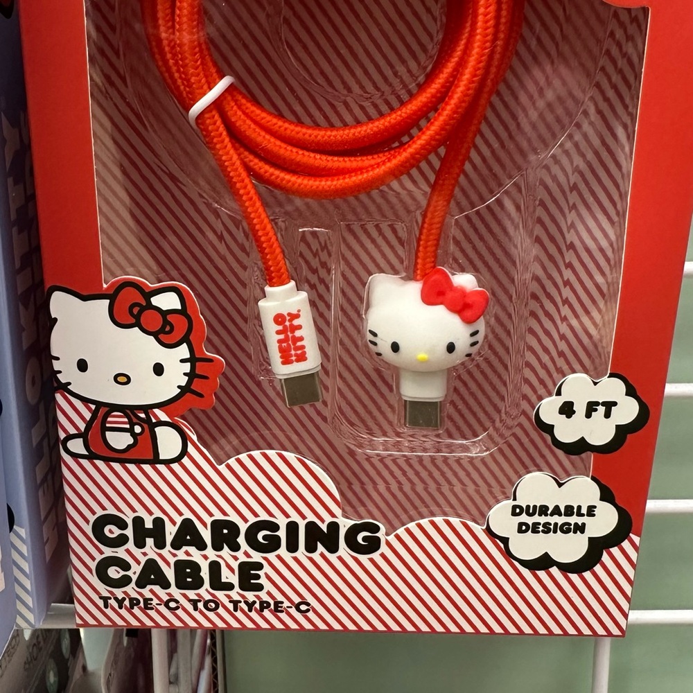Hello Kitty Orange Charging Cable - Type C
